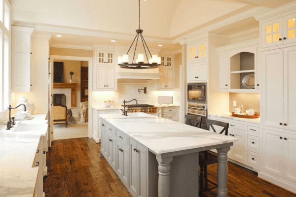 polished and honed marble countertops