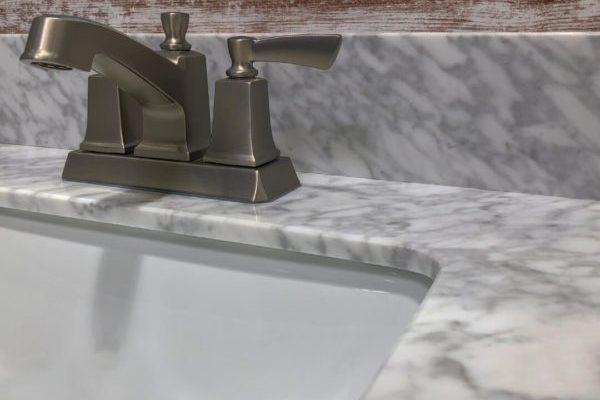 Marble Bathroom Countertop - bathroom with a finished countertop